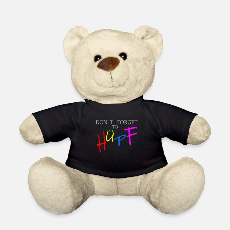Don´t forget to hüpf für dunklen hintergrund - Teddy - Schwarz