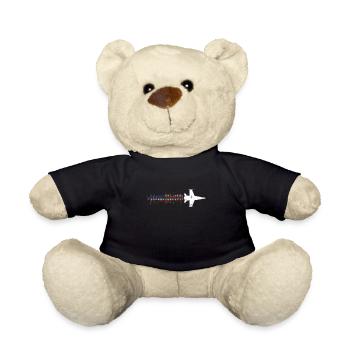 Kampfjet Schallwelle USA Flagge - Teddy - Schwarz - Vorne
