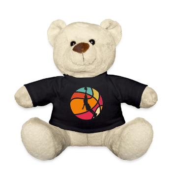 Cool basketball basketball player gift - Teddy Bear - black - Front