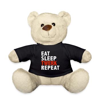 Eat Sleep Twerk Wiederholen Sie Twerk Team Dance - Teddy - Schwarz - Vorne