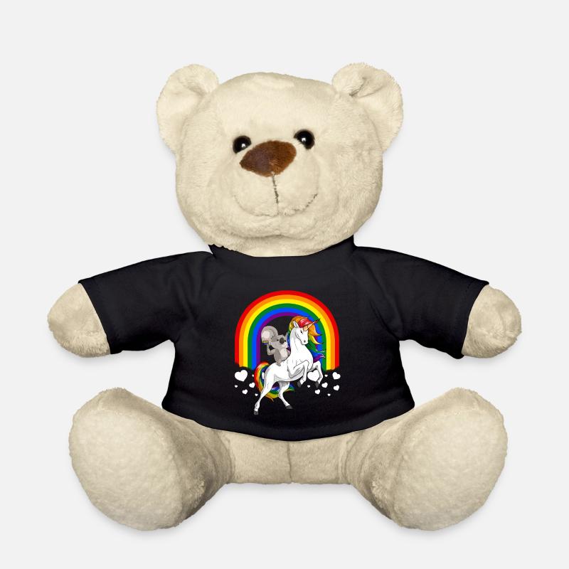 LGBT Koala Bear équitation Licorne Gay Pride Rainbow - Nounours - noir