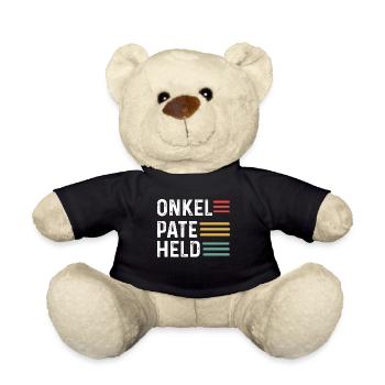 Onkel Pate Held Patenonkel Patenkind Neffe Nichte - Teddy - Schwarz - Vorne