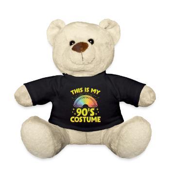 Dies ist mein 90er Jahre Kostüm Outfit Neunziger - Teddy - Schwarz - Vorne