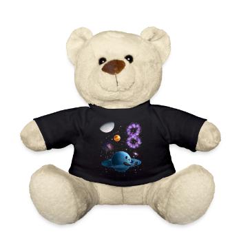8th Birthday Kids Space - Teddy Bear - black - Front
