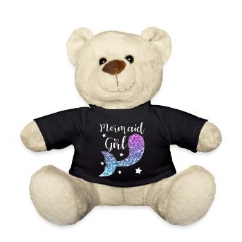 Fille de sirène fille cadeau de sirène - Nounours - noir - Devant