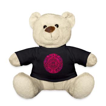 Azteken Mayas Aztekischer Kalender Mexiko - Teddy - Schwarz - Vorne