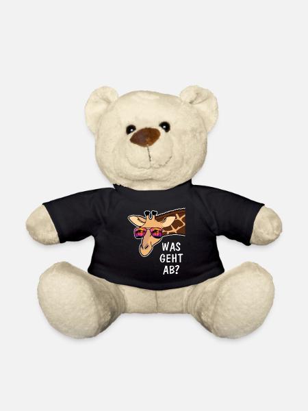 Coole Giraffe Lustiges Tier Geschenk Tierpfleger - Teddy - Schwarz