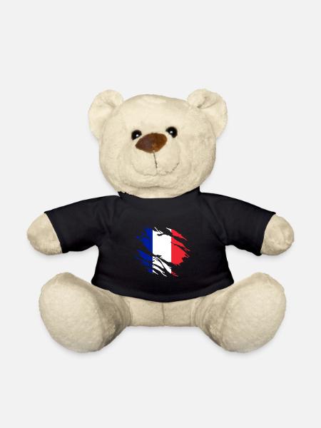 Drapeau france - Nounours - noir