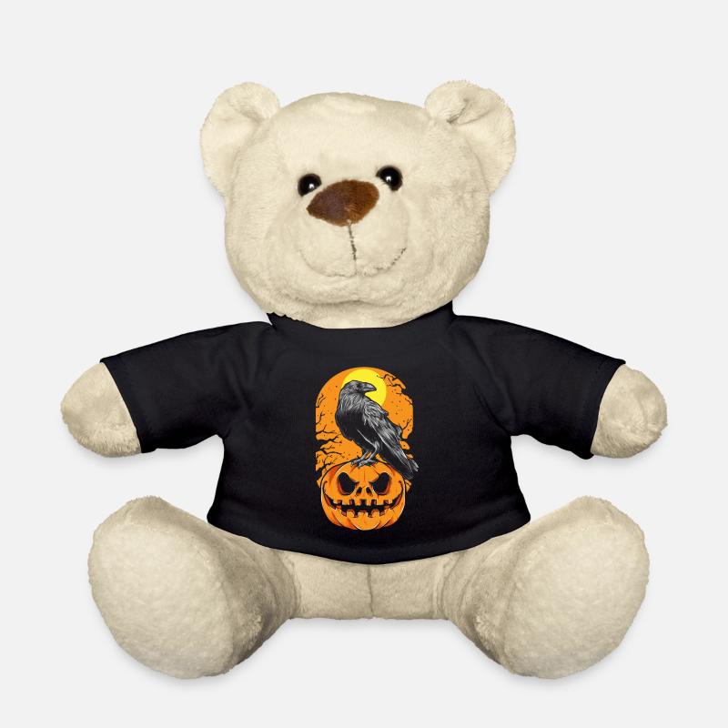 Raven Pumpkin Halloween Effrayant - Nounours - noir