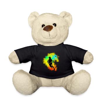 cool tennis player gift for tennis professional - Teddy Bear - black - Front