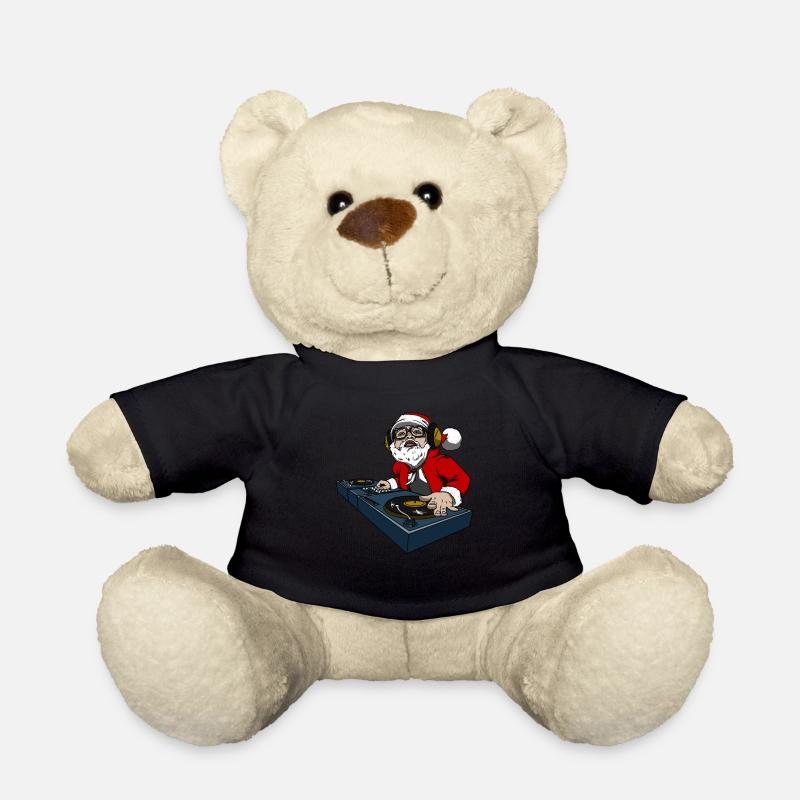 Weihnachtsmann am Dj Pult Geschenk für Diskjockey - Teddy - Schwarz