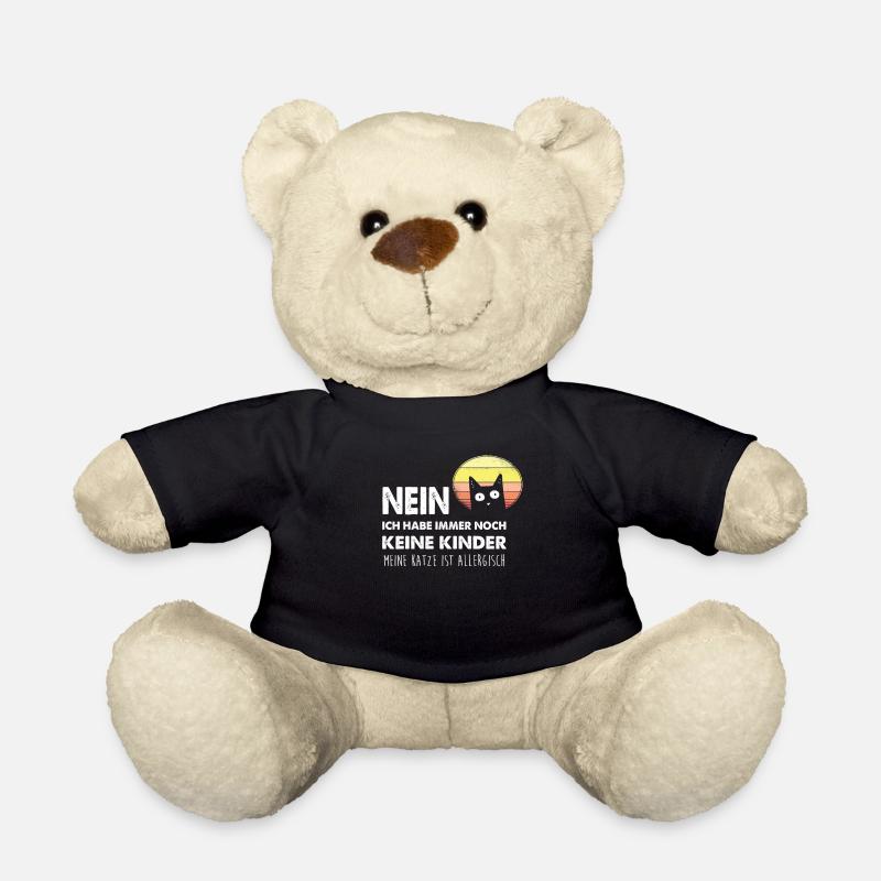 Nein Keine Kinder Die Katze Ist Allergisch Katzen - Teddy - Schwarz
