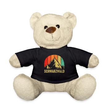 Schwarzwald Retro Schwarzwälder Geschenk - Teddy - Schwarz - Vorne