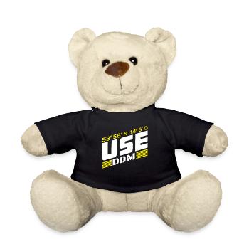 Usedom - Koordinaten (kursiv) - Teddy - Schwarz - Vorne