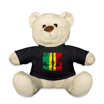 Jamaika Karibik Urlaub Jamaica Rasta Reagge - Teddy - Schwarz - Vorne