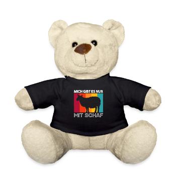 Schaf Schafe Landwirtschaft Geschenk - Teddy - Schwarz - Vorne