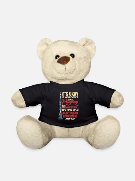 Clarinet musical instrument - Teddy Bear - black