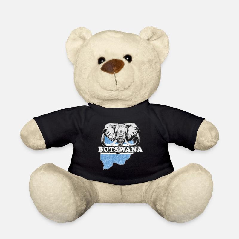Botswana Afrika Flagge Fahne - Teddy - Schwarz