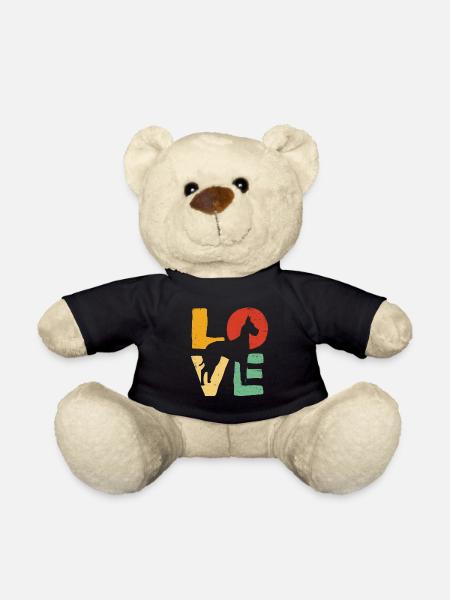 Love Great Dane Shirt - Cadeau d'amant de chien Great Dane - Nounours - noir