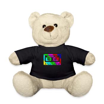 Cassette Tape Vintage Retro Music Eighties Mix - Teddy Bear - black - Front