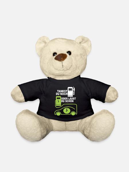 Lustiges Elektro Tankstelle Auto Bild mit Spruch. - Teddy - Schwarz