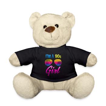 Retro 90er Jahre Hawaii Sonnenbrille für Mädchen - Teddy - Schwarz - Vorne