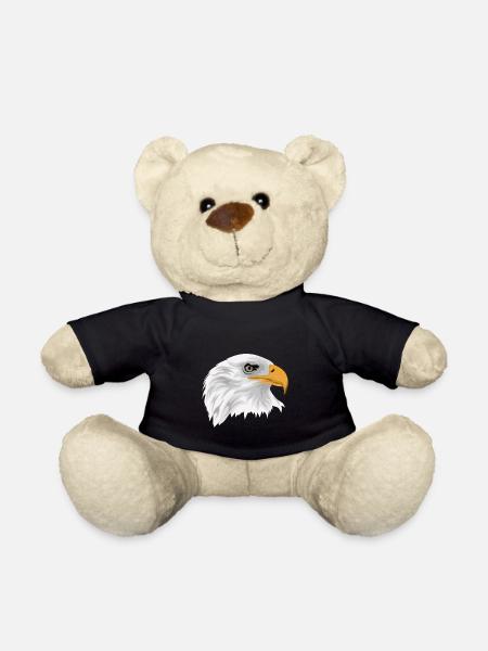 Tête d'aigle à tête blanche avec bec comme dessin - Nounours - noir