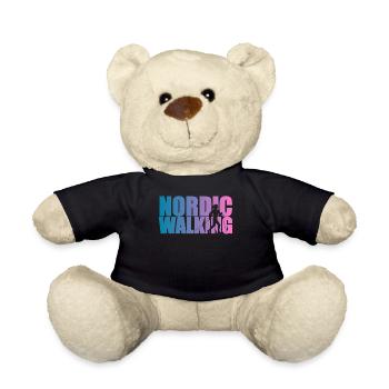Marche nordique femme marcheur avec cadeau de bâtons - Nounours - noir - Devant