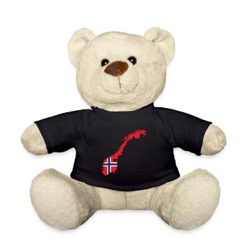 Liebe Norwegen Geschenk Norwegisch Stolz Herz - Teddy - Schwarz - Vorne