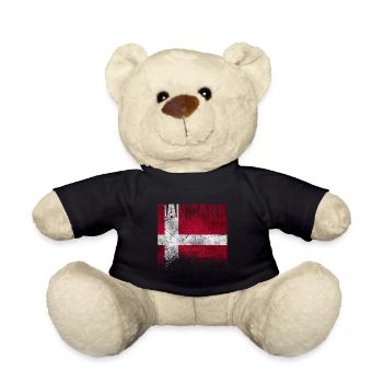Danemark drapeau drapeau danois scandinavie vacances - Nounours - noir - Devant