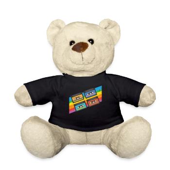 Vintage colorful cassette tape - Teddy Bear - black - Front