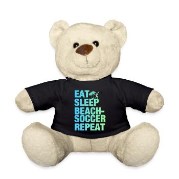 Beach Soccer Beach Soccer Sport Gift - Teddy Bear - black - Front