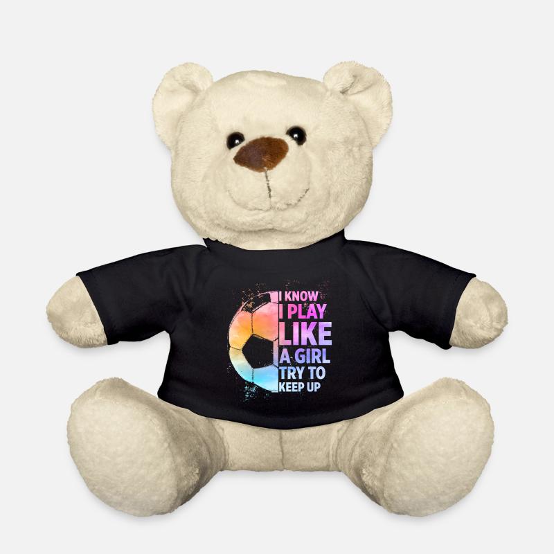 Fussball Mädchen Statement Fussballspieler - Teddy - Schwarz