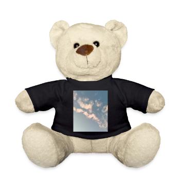 Pastel Clouds Sky Zen Design - Teddy Bear - black - Front