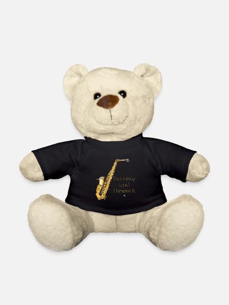 Saxophone Abbildung mit Inschrift - Teddy - Schwarz