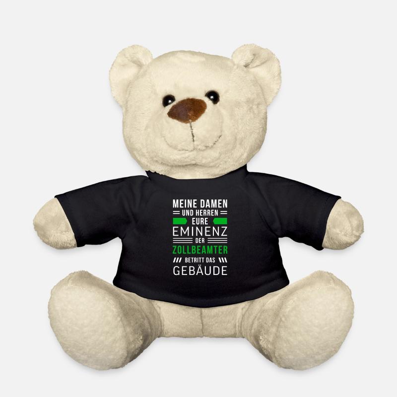 Zollbeamter Zoll Mitarbeiter Grenze Geschenk - Teddy - Schwarz