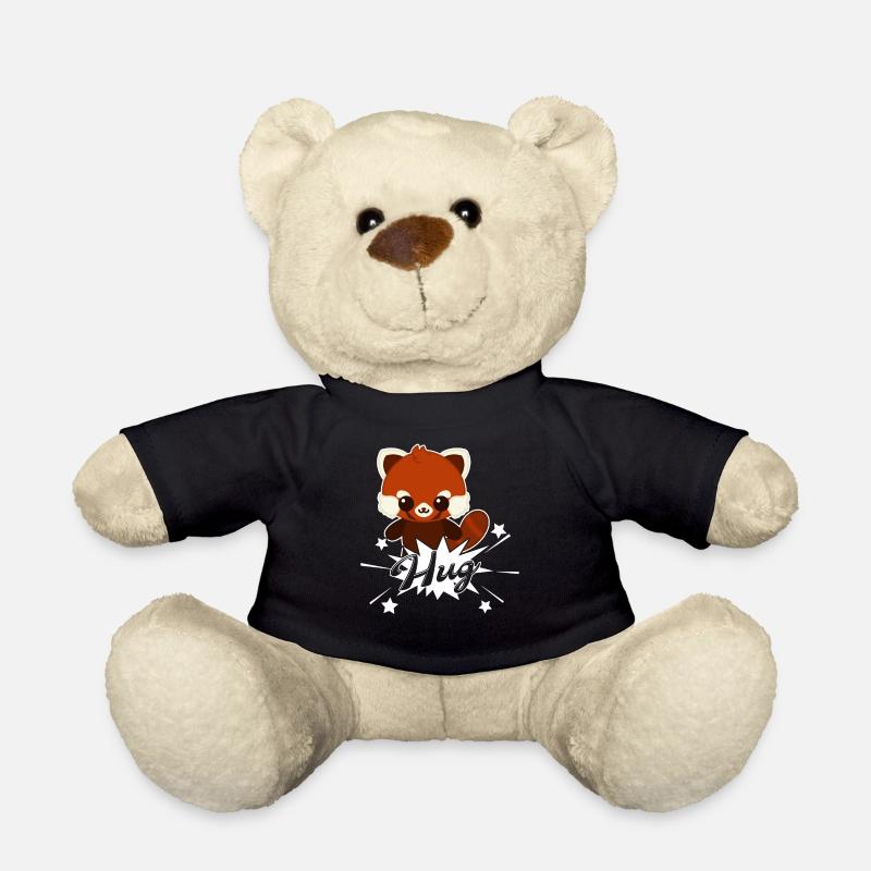 Panda roux mignon - Nounours - noir