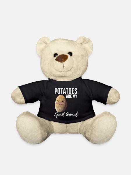 Les pommes de terre sont mon animal spirituel - Nounours - noir
