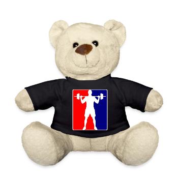 Bodybuilder Fitness Logo - Teddy Bear - black - Front