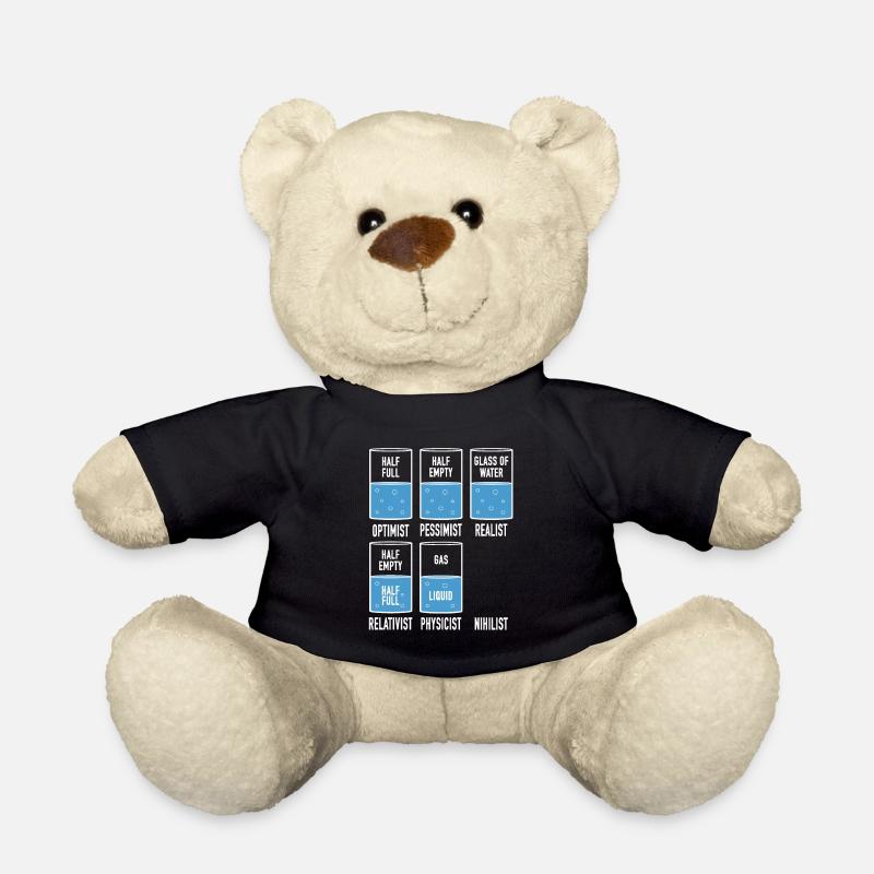 Physik Glässer Optimist Pessimist Realist Nihilist - Teddy - Schwarz