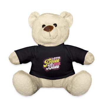 Love Peace and Blues Music - Teddy Bear - black - Front