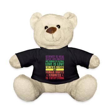 Menschenrechte Love Is Love Black Lives Matter - Teddy - Schwarz - Vorne