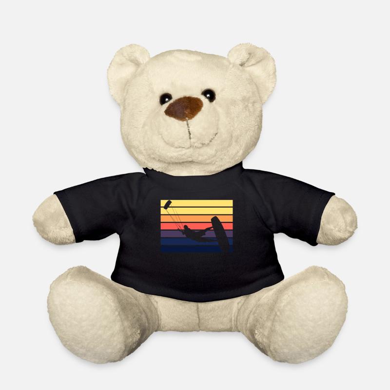 Kitesurfing Kite retro sunset - Teddy Bear - black