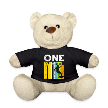 onewheel Gift onewheel Retro colored \ float - Teddy Bear - black - Front