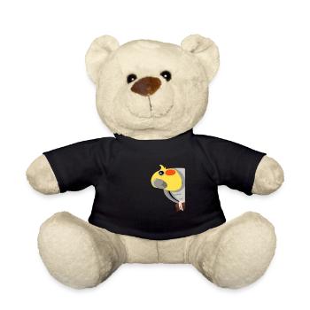 Cockatiel cute parrot - Teddy Bear - black - Front