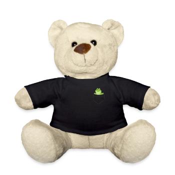 Frosch in der Tasche Liebe Frösche - Teddy - Schwarz - Vorne