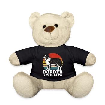 Border Collie Retro - Teddy - Schwarz - Vorne