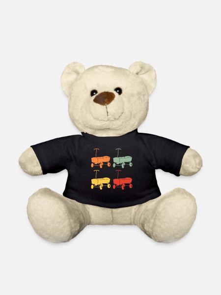 Boßeln Boßelwagen Retro Vintage Design Gift - Teddy Bear - black