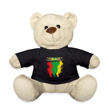 Jamaica font with flag - Teddy Bear - black - Front