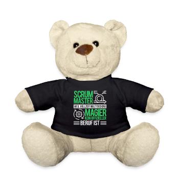 Docker Scrum Master Software Coding Geschenk - Teddy - Schwarz - Vorne